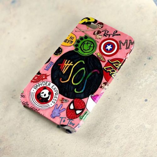 5sos 5 Seconds Of Summer Collage Spider A22 New iPhone 4/5/6 Samsung Galaxy Case