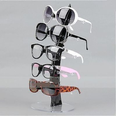 for 5 Pair of Eyeglasses Sunglasses Glasses Sale Show Display Stand Holder Black