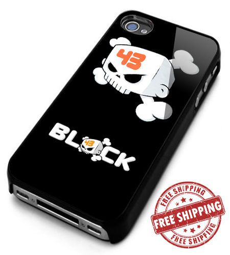 Ken Block 43 Skull Rally Team Logo For iPhone 4/4s/5/5s/5c/6 Black Hard Case