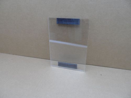 Lot of 5 7 1/2x5 1/2 Top Load Acrylic Sign Holders with Magnetic Strips