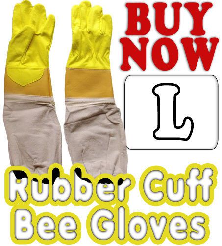 Amara Rubber Cuff Bee Gloves, Beekeeping Gloves, Beekeerper Gloves, Bee Glove L