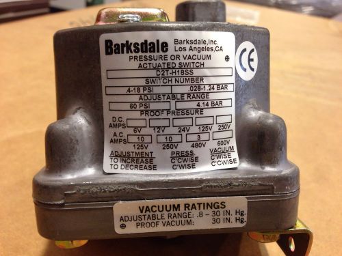 Barksdale diaphragm pressure switch d2t-h18ss for sale