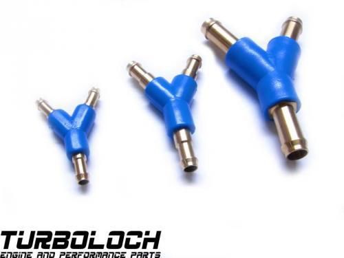 Tube connector d: 6mm y-piece brass blue for sale