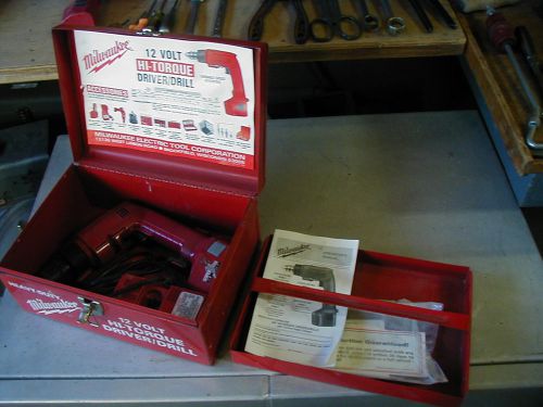 Vintage Milwaukee Tool Drill/Driver 12Volt &amp; Metal Case