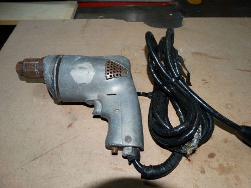 VINTAGE BLACK &amp; DECKER #457 TYPE D 1/4&#034; ELECTRIC DRILL-MID CENTURY-RUNS STRONG