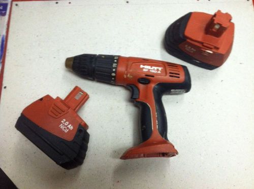 HILTI SF 180-A 18 V NiCd 1/2&#034; HAMMER DRILL, USED, WORKS GREAT!!!! 2 Batteries