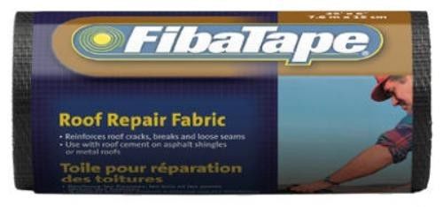 St. Gobain, Fibatape, 6&#034; x 25&#039;, Black, Mesh Roof Repair Fabric,  2 Pack