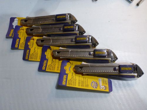 Irwin  Utility Knife with 18mm Snap Blades Lot of 5