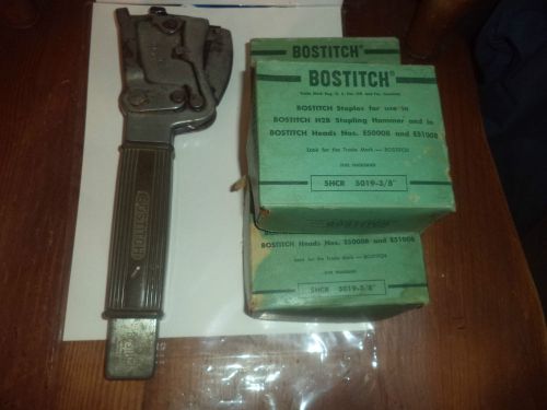 Vintage Bostitch Hammer Stapler Model H2B Hand Tool Made in USA + 3 Box Staples