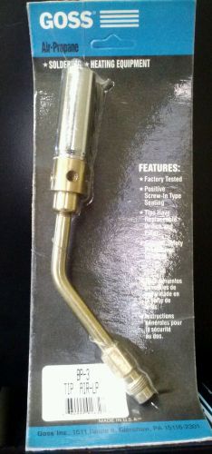Goss BP-3 Air-Propane Soldering and Heating Torch Tip Torch Head