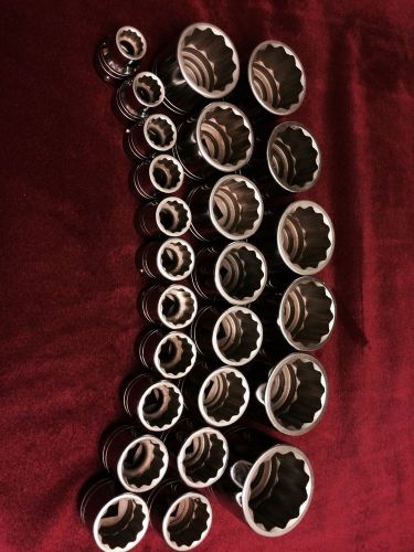 Snap-on  3/4  drive 12-point shallow sockets – 25 sockets (over $2,195 new) for sale