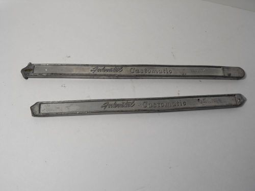 2 solder ingots 11.5 &amp; 12.5 inches long 26oz Federated CASTOMATIC B20C13D