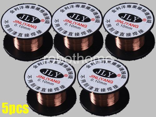 5PCS 0.1mm Copper Solder Soldering PPA Enamelled Reel Wire output new
