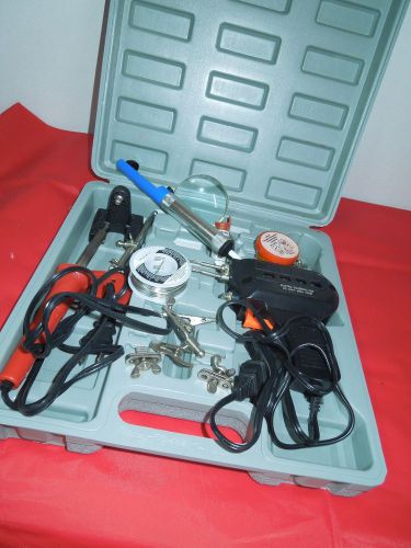 Soldering Set Kit. Iron, Stand 2 Irons Wire and Many Extras in Original Box