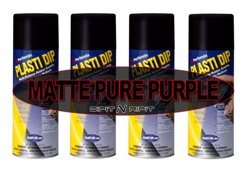 Performix Plasti Dip 4 Pack of Pure Purple Spray Can Rubber Dip Coating 11oz