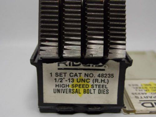 Ridgid 48235 1/2&#034;-13 unc bolt threading dies rh hs for universal heads - new for sale