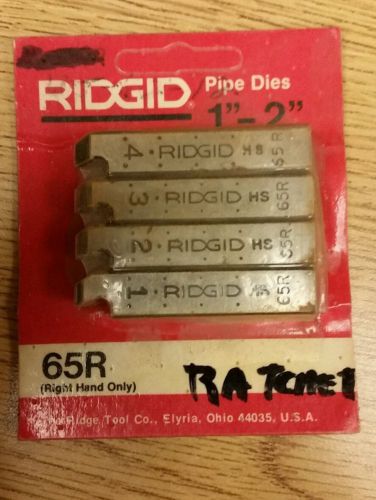 Set of 4 RIDGID 38100 NPT HIGH SPEED PIPE THREADING DIES 65R 65-R