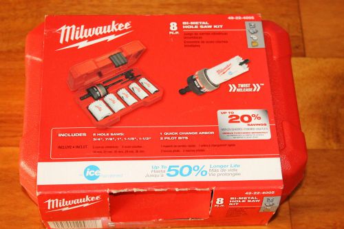 Milwaukee 8pc ice hardened hole saw kit for sale
