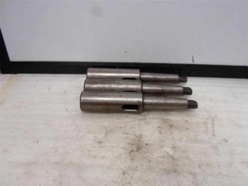 LOT OF 3 REDUCED-SHANK DRILL BIT SLEEVE EXTENSION 4-4 10 1/2&#034; L, 1 1/8&#034; INPUT