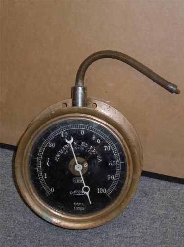 7.5&#034; Metal Gas Gauge Of English Electric Co. of Canada Ltd. serial no 10225 VGC