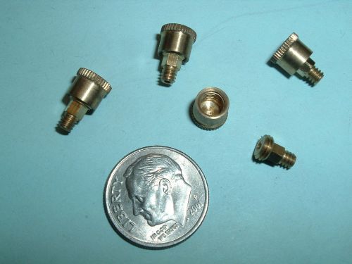 Super Mini Brass Grease Cups 4-40 thread 1/4&#034; cap! NEW! Debolt Machine Inc.