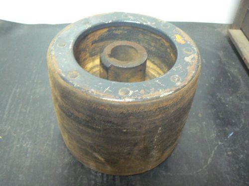 Antique Browning Industrial Machine Age Flat Belt Pulley Sheave Wheel, 7&#034;W x 9&#034;D