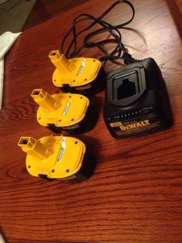 Look! Dewalt 3 Xrp 18V Batteries And Charger Dw9116 Dc9096 For Cordless Drills
