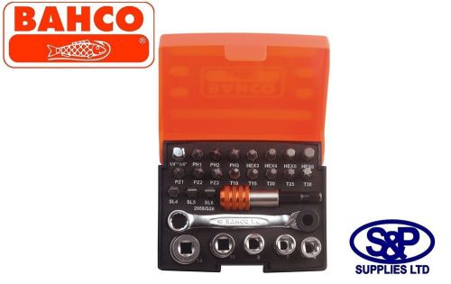 Bahco 1/4&#034; drive mini ratchet socket and screw driver bit set stocking filler for sale