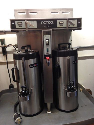 Fetco cbs-52h - dual brew 19-1/2 gal/hr handle air pot coffee brewer for sale