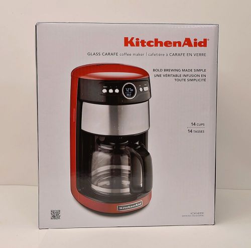 Kitchenaid kcm1402er glass carafe coffee maker 14-cup empire red for sale