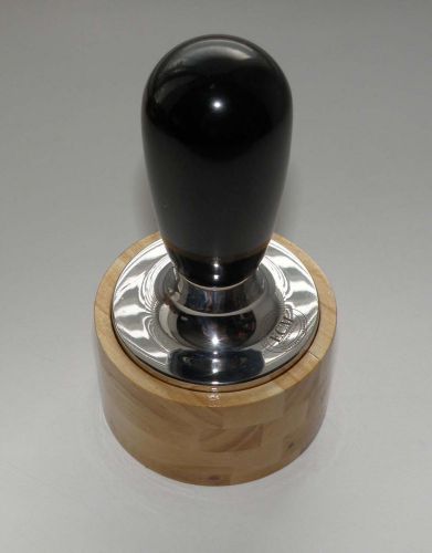 Barista profesional 58mm chokecherry and birch wood coffee tamper stamper holder