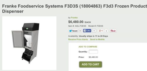 Franke Foodservice Systems F3D3S (18004863) F3D3 Frozen Product Dispenser