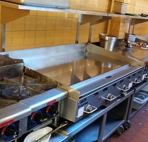2012 vulcan 48&#034; gas flat top griddle grill with optional chrome &amp; s/s stand nice for sale