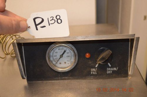 Hobart WM-5H dishwasher temperature gauge and drain switch