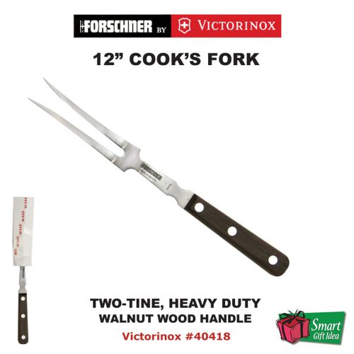 Victorinox Forscher 12&#034; Heavy Duty Cook&#039;s Fork, Walnut Handle #40418