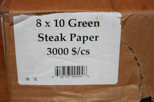Count of 3000 Green Steak Papers 8” x 10” – NEW in Box