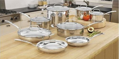 Cuisinart 14-piece classic kitchen restaurant stainless steel cookware set for sale