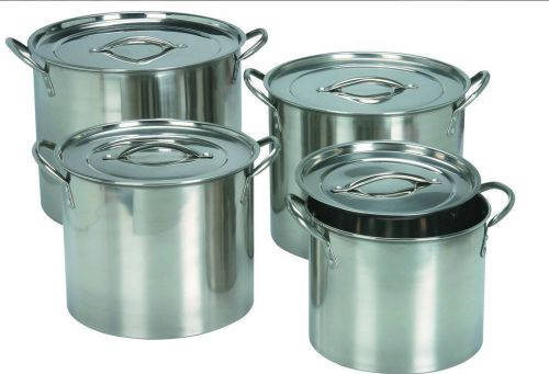 Stainless Steel 4 Piece Stock Pot Stockpot Set Cookware