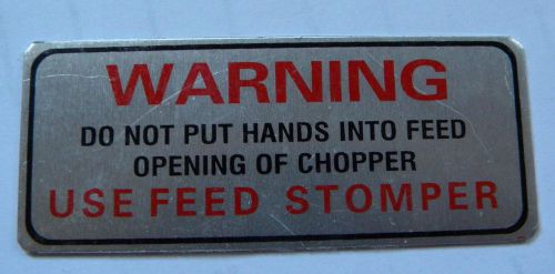 Hobart - Chopper Warning Plate - OER