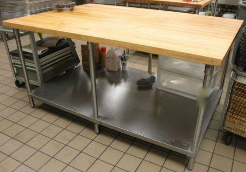 48&#034; x 72&#034;  Bakers/Butcher Work Table w/Stainless Steel Undershelf.......