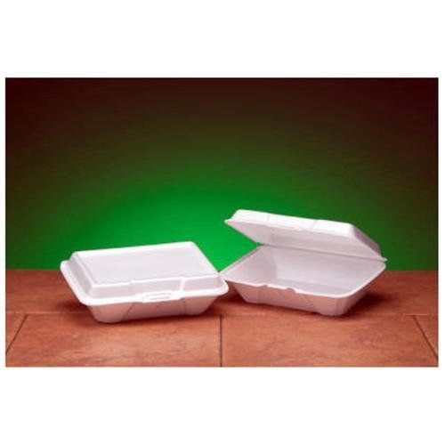 Foam Hinged Carryout Deep Container in White, Food Containers