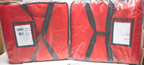 x2 Rubbermaid PRO SERVE 9F36-00 RED INSULATED PIZZA DELIVERY BAG 18&#034; x 17 1/4&#034;