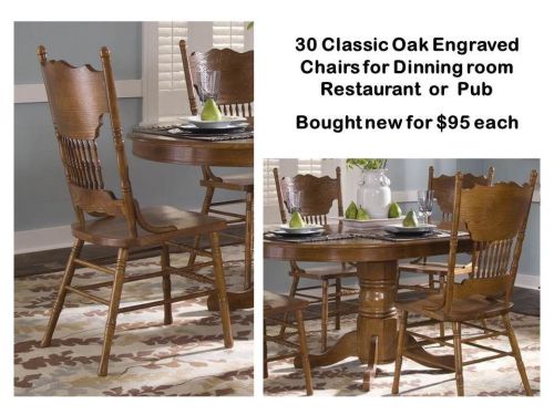 30 Classic Oak Restaurant Style Chairs