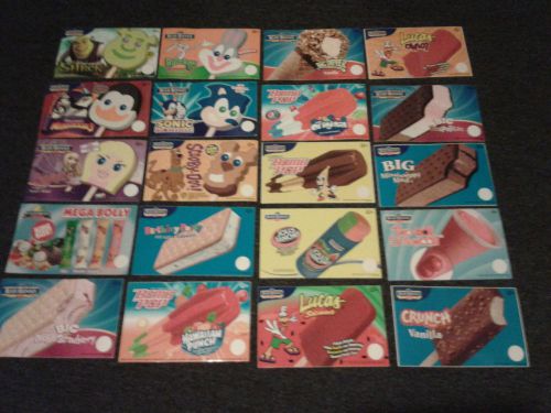 Ice cream truck decals-Stickers Bratz,Scooby-Doo,Shrek,sonic,Bugs Bunny 20 pcs
