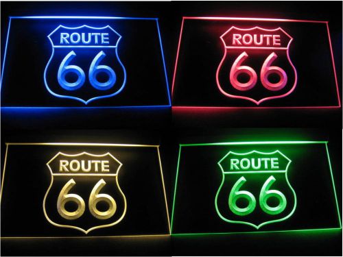 Route 66 LED Logo for Beer Bar Bub Garage Pool Billiards Club Neon Light Sign