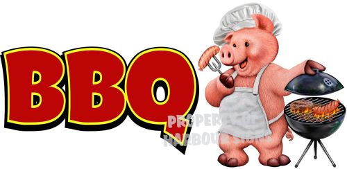 BBQ Decal 24&#034;  Barbeque Food Trucks Concession Restaurant Menu Sign Sticker
