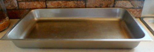 8.5 qt. Full Size 2-1/2” Deep Stainless Steel Pan 12&#034; x 20&#034; Inside Good Used Con