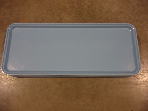 New case of (12) carlisle fiberglass trays  9-3/8 x 23-3/16&#034; ice blue bakery for sale