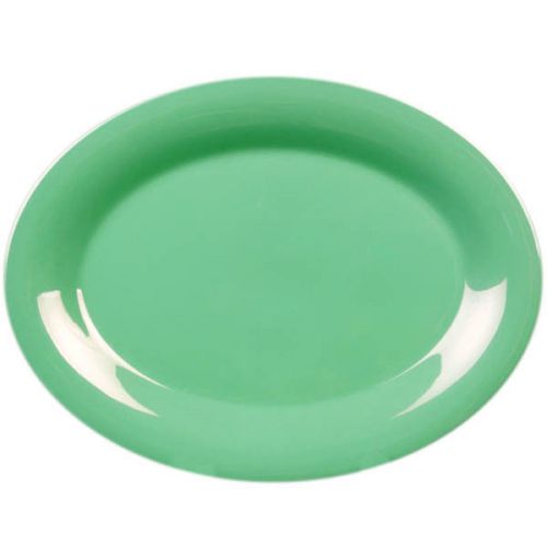 1 PC Heavy Melamine Oval Platter 13-3/8&#034; x 10-3/8&#034; Green NSF NEW