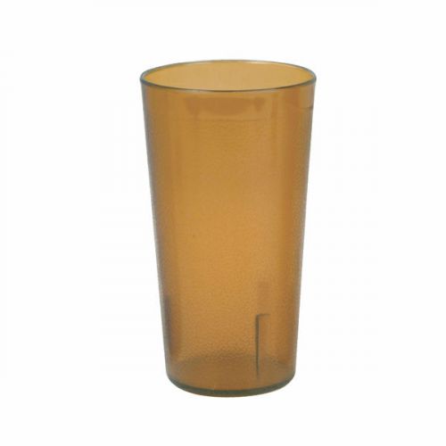 16 oz. Amber Plastic Tumbler Drinking Cup Scratch Resistant- 12 Piieces Included